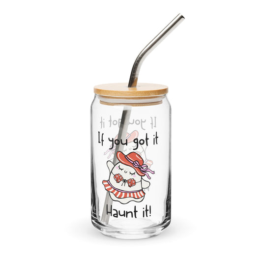 Haunt It Can-shaped glass - Moonlit Dandelion