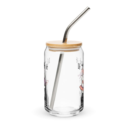 Haunt It Can-shaped glass - Moonlit Dandelion