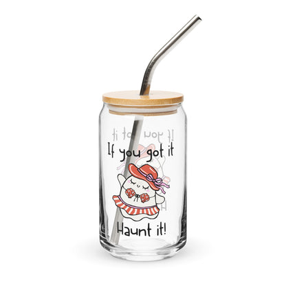 Haunt It Can-shaped glass - Moonlit Dandelion