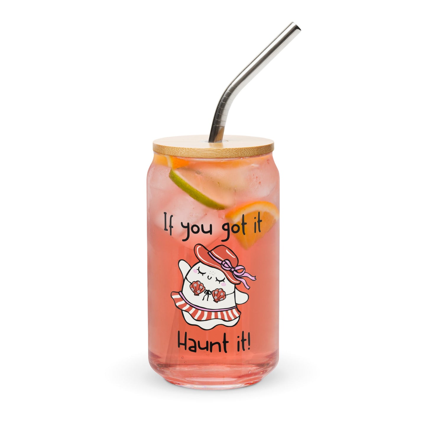 Haunt It Can-shaped glass - Moonlit Dandelion